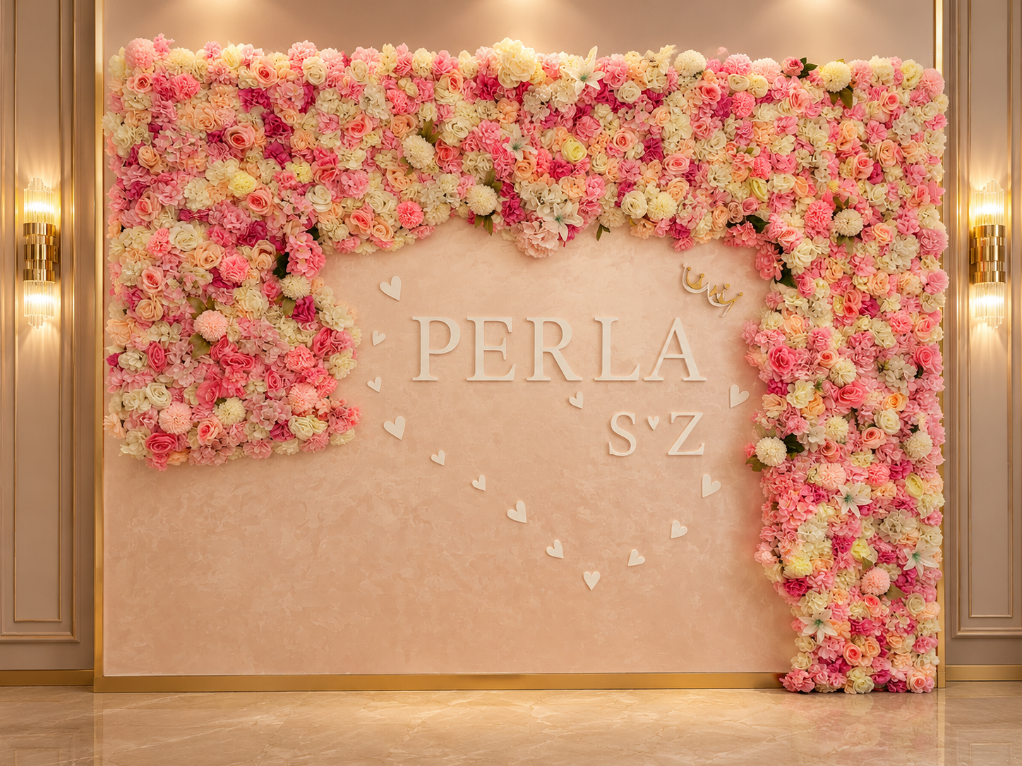 backdrop floral premium rose & blanc backdrop floral premium rose & blanc