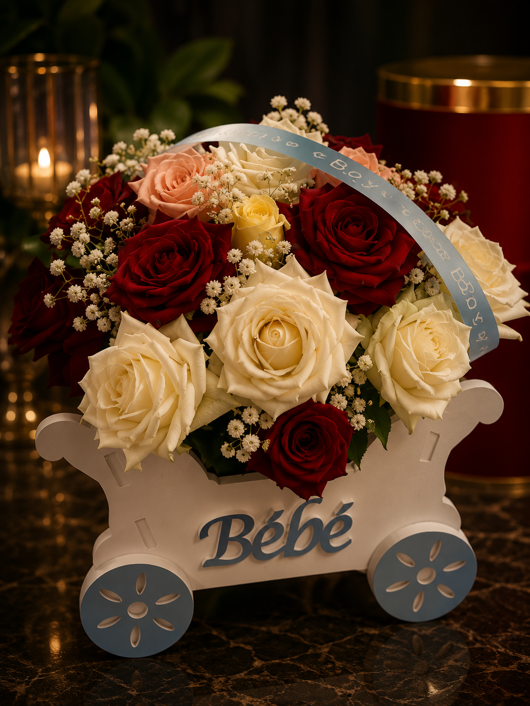coffret floral bébé boy coffret floral bébé boy