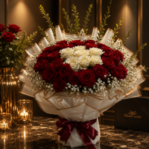 fleurs jasminerouges & blanches
